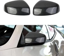 Carbon Fiber Style Body Side Rearview Mirror Guard Cover Trim For Nissan 370Z