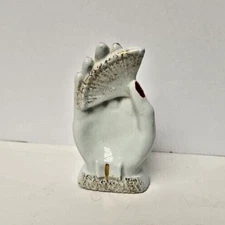 Vintage Lady's Hand With Fan Trinket Dish / Ashtray / Gum Holder