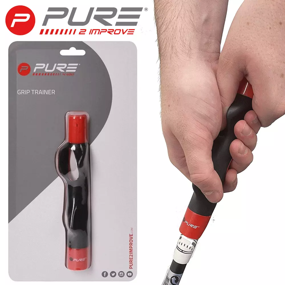 PURE 2 IMPROVE GOLF GRIP TRAINING AID / GRIP TRAINER -HIT IT LONGER &  STRAIGHTER