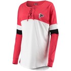 Atlanta Falcons Women's New Era Athletic Varsity Lace-Up Long Sleeve Tee