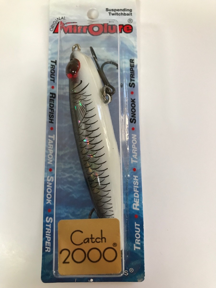 Leurre MirrOlure Catch 2000 20MR BNS Suspending Twitchbait Bone, Pêche Eau Salée