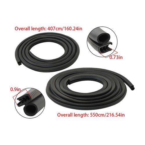 For 99-06 Sierra Silverado Tahoe Body Mounted Door Weatherstrip Seal Front PAIR - Picture 2 of 11