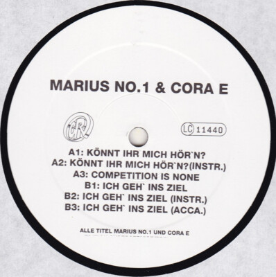 12'' MX MARIUS NO. 1 & CORA E ''KÖNNT IHR MICH HÖRN/ICH GEH INS ...'' CHIEFROCKER