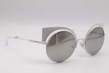 FENDI FF 0177/S DMVSS WHITE CAT EYE MIRRORED AUTHENTIC FRAMES SUNGLASSES 53-22
