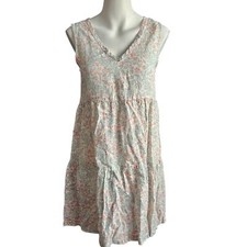 Joie Anthropologie Dress Linen Tiered Floral Cottagecore Prairie Sz XS NWT