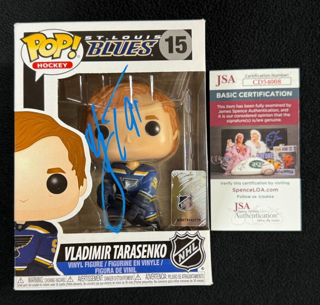 Vladimir Tarasenko Signed St Louis Blues Funko Pop Figure #15 Jsa Coa