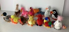 Lot of 13 VTG TY Beanie Babies Various Birds Most with Swing Tags 1994-2001