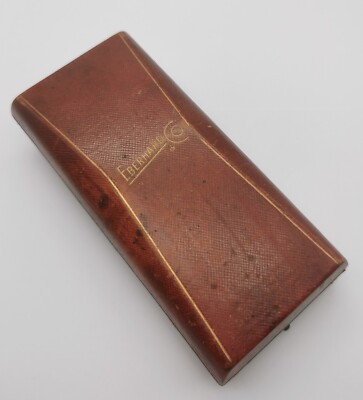 Eberhard & Co. very rare vintage asymmetrical watch box brown for any model 50's