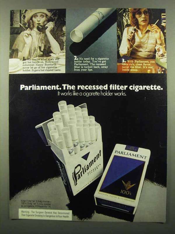 hollywood cigarettes 1974 Parliament Cigarettes Ad