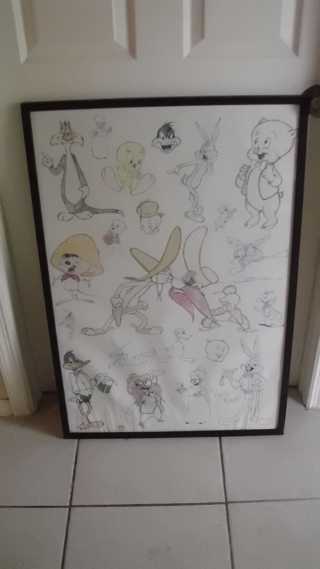VIRGIL ROSS LOONEY TUNES FRAMED ART