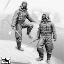 Modellino figurina resina 1/32 due piloti aeronautici giapponesi non assemblata non verniciata