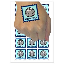Antarctica Travel Baby Emperor Penguin Temporary Tattoo Water Resistant Set