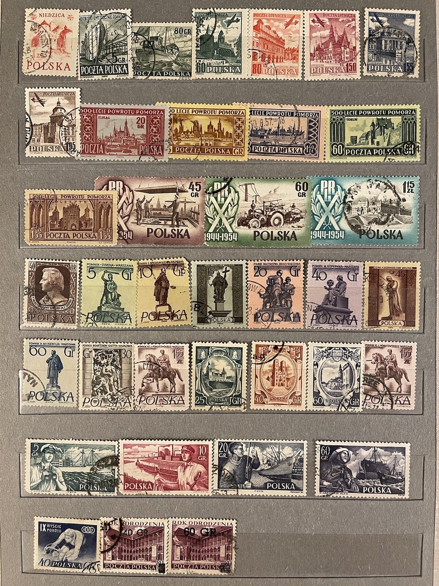 Huge Poland Post Stamps Collection Lot 609x Poczta Polska