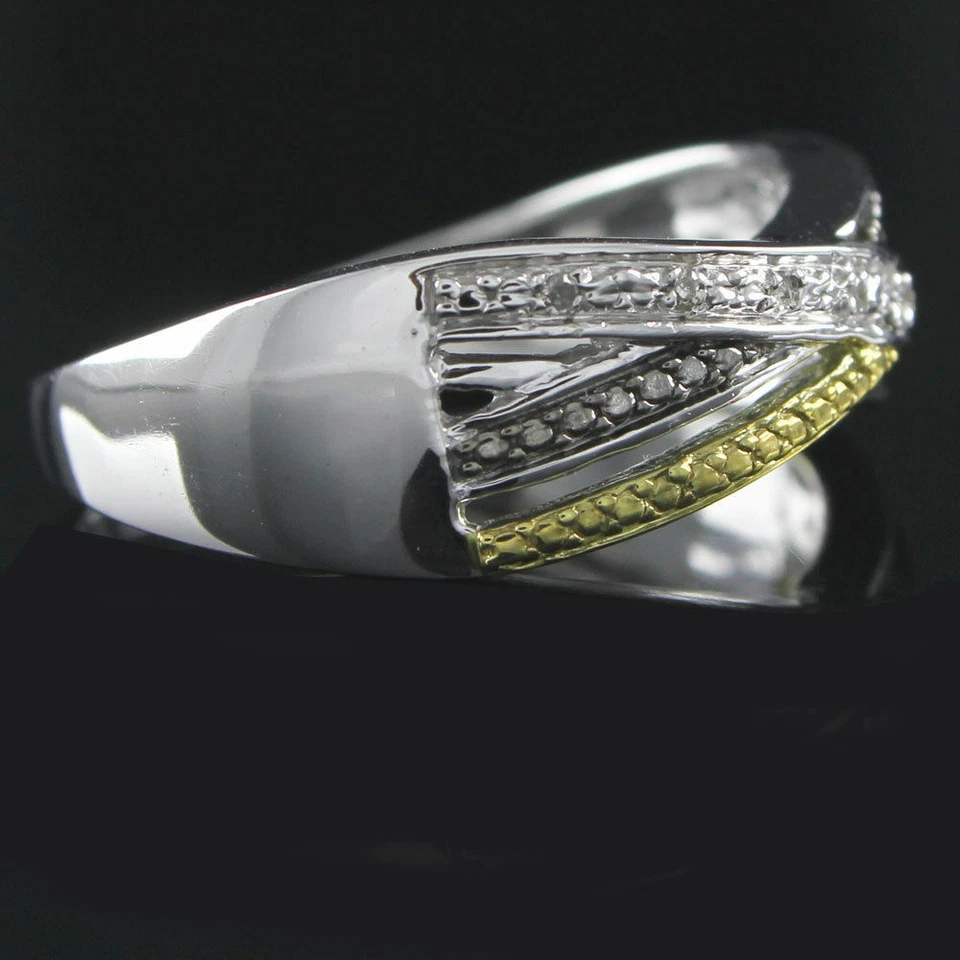 Damas Plata Esterlina Diamante Enchapado en Cruz Rg 14K Chapado en Oro Amarillo Más Bajo eBay Foto 2 de 4