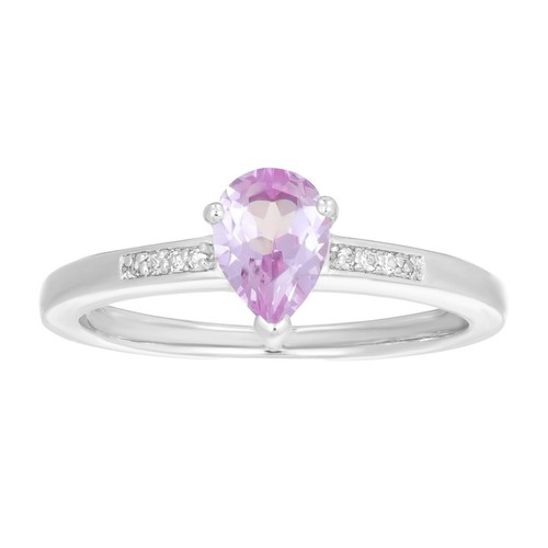 3.90 Carat Lab-Created Blue & White Sapphire Ring - Sterling Silver, Sunburst Design
