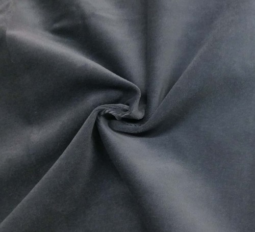 Gray Cotton Velvet Upholstery Closeout Fabric by the Bolt 40 yards Wholesale Lot - Picture 2 of 3