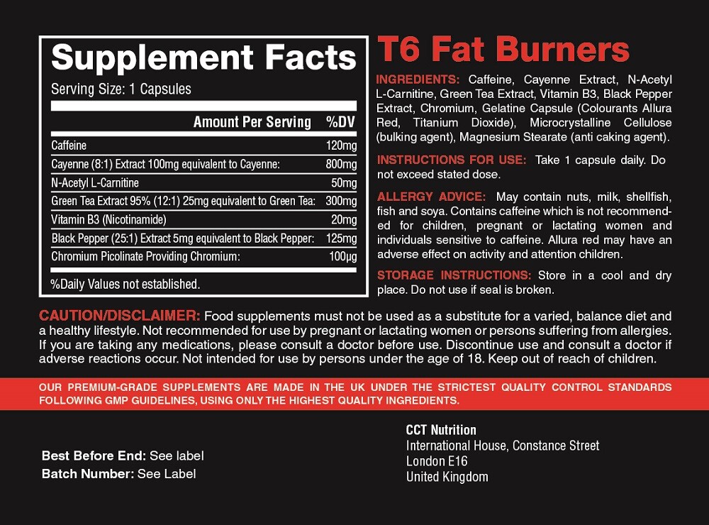 T6 STRONGEST LEGAL WEIGHT LOSS Fat Burners Appetite Suppressant VERY