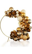 7.2ft Round Backdrop Stand Circle Balloon Arch Frame Kit - Aluminum/Gold