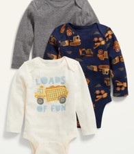 NWT lot baby boys 0 3 months truck bulldozer bodysuit shirt set shower gift