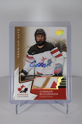 2020-21 Upper Deck Team Kanada Junioren Auto Patch 3 CLR Connor McClennon/199