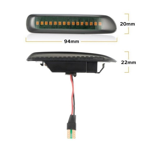 Dynamic Side Fender Marker LED Turn Signal Indicator Blinker Lights For BMW E46 - Picture 5 of 12