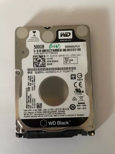 Disque dur 500 Go , sata , 2.5 pouces , western digital 6 gbits slim WD5000LPLX