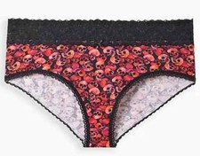 Torrid cotton mid-rise CHEEKY LACE SKULL TRIM PANTY   NWT  sz 1x 2x 3x 4x