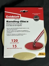 15PK 9" 120G Sandpaper,No G25642,  Goldblatt Industries Llc