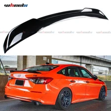 FOR 22-25 Honda Civic 11th Si RS Style Gloss Black High Kick Sport Trunk Spoiler
