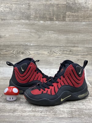 nike air bakin red black yellow