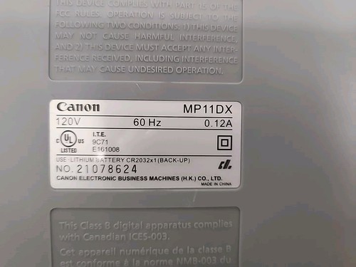 Canon MP11DX Printing Calculator 12 Digit 2 Color Print Clock And Calendar - Bild 8 von 8