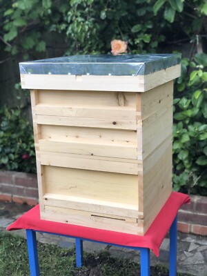 BS National Beehive, Anatolian Cedar, Supers, Brood, Flat Metal