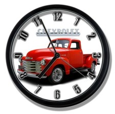 Red 1950 Chevrolet Pickup Truck Wall Clock New