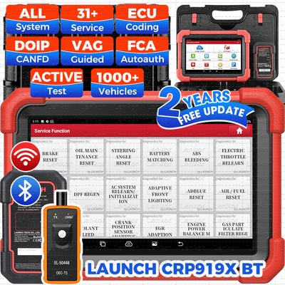 LAUNCH X431 CRP919X PRO Elite Bidirectional Car Diagnostic Scanner K Coding BT