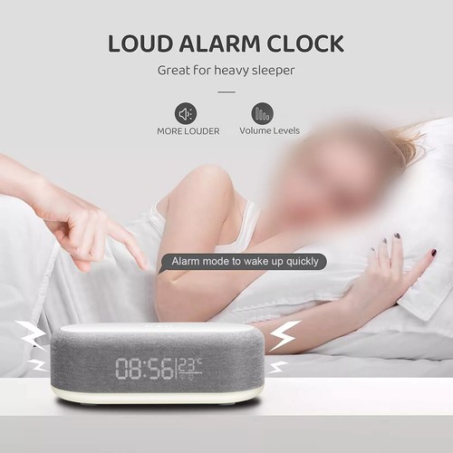 6 IN 1 Digital Alarm Clock Bluetooth Speaker-W/15W Wireless Charger for iPhone - Picture 16 of 22
