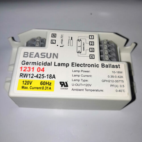 RW12-425-18A 120V 18W Germicidal UV Lamp Electronic Ballasts for Lighting TUV16W - Picture 1 of 9