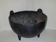 Vintage Cast Iron Bean Pot Mini 5.5 Cauldron Planter 3 Legged Robert Emig DE 19