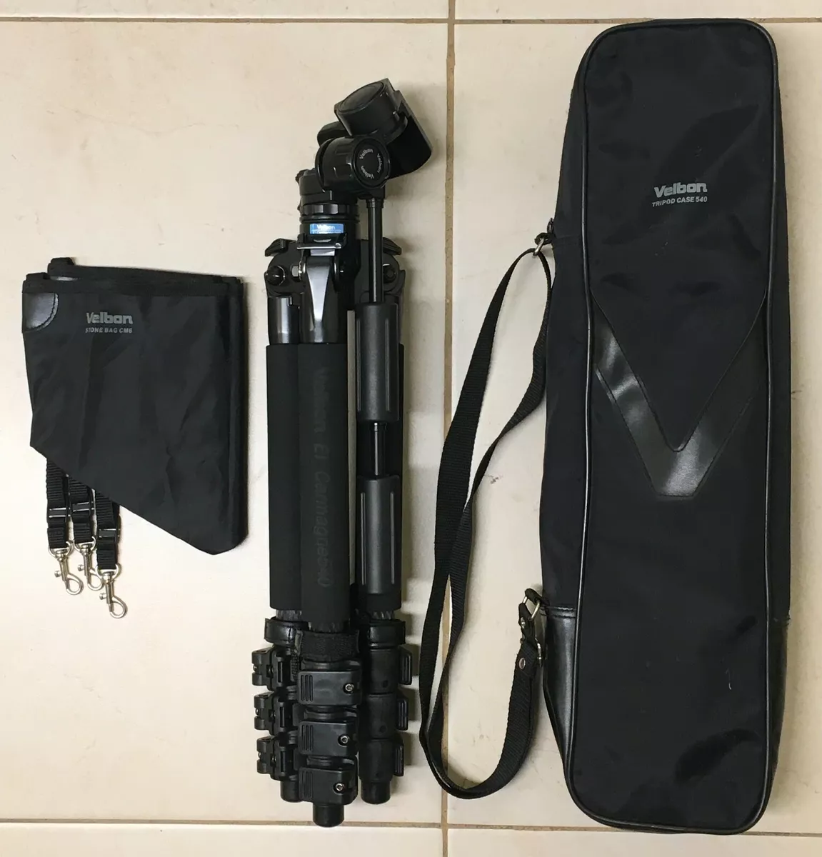 Velbon El Carmagne 540 Carbon Fiber Tripod with PH-250B 3-Way Panhead