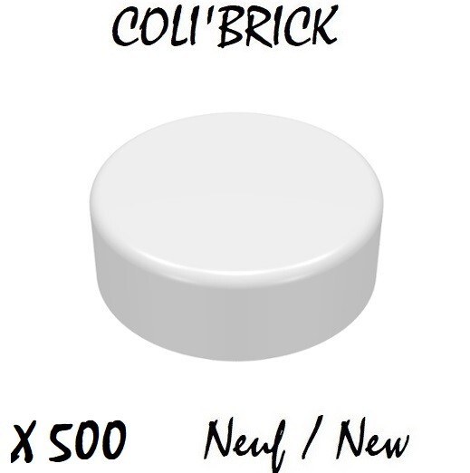 Briques Lego 98138 blanches 1x1 rondes pour concevoir des mosaïques et décors enneigés