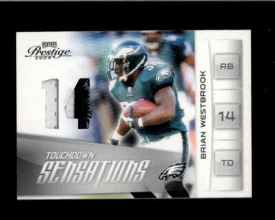 BRAIN WESTBROOK 2009 PRESTIGE TOUCHDOWN SENSATIONS JERSEY PATCH #01/50 BC9261