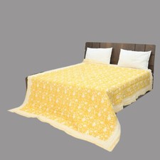 Cotton Filling Indian Hand Block Print Jaipuri Razai Reversible Quilt Blanket Ar