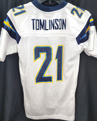 LA Chargers 21 LaDainian Tomlinson Reebok On Field White Football
