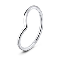 Romantic Curved Ring .925 Sterling Silver