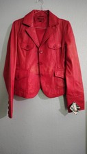 Wilsons Leather Red Jacket Women's Size Large New With Tags Marks