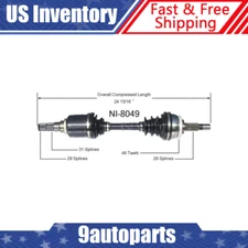 Fits 1995-1999 Nissan Maxima Infiniti I30 Automatic Front Left CV Axle CV Joint
