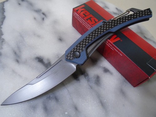 Kershaw Reverb XL Pocket Knife Carbon Fiber G10 8Cr13MoV 1225 Carabiner 7.4" OA - Picture 17 of 17