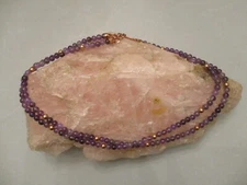 Jay King DRT,  Amethyst & Copper, Double Stranded, Beaded Necklace