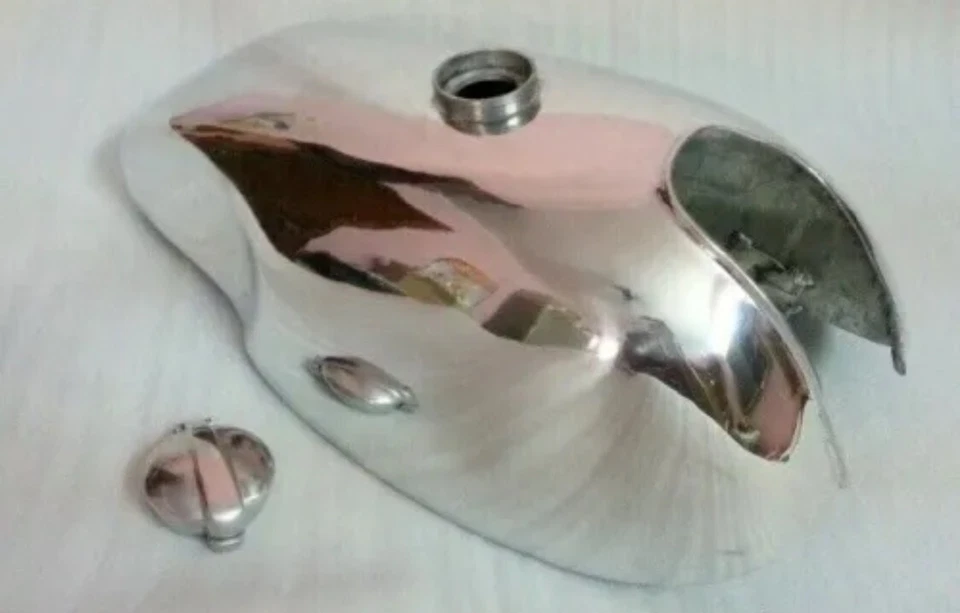 APTO PARA YAMAHA SR500 LYTA SPRINT ALEACIÓN ALUMINIO GAS COMBUSTIBLE TANQUE GASOLINA CON TAPA Foto 2 de 4