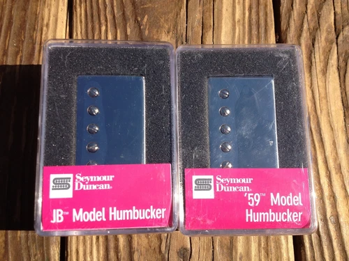 SEYMOUR DUNCAN SH-4 JB Bridge & SH-1N 59 Neck 4 Conductor NICKEL Pickup Set