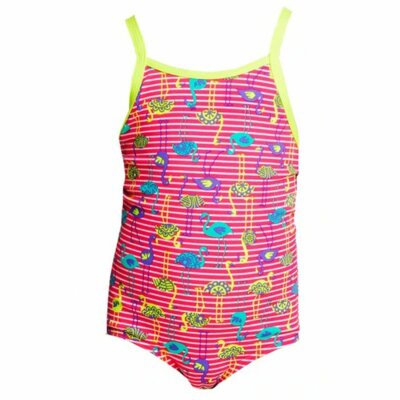 Funkita Flaming Stripes Toddler Girls one piece Swimwear - Multicolor Beachwear